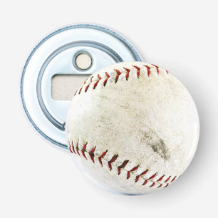 Grimy schmutziger Softball oder Baseball Flaschenöffner