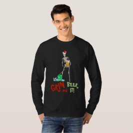 GRIN and BEER It Funny Skelett MOPP Weihnachten T-Shirt