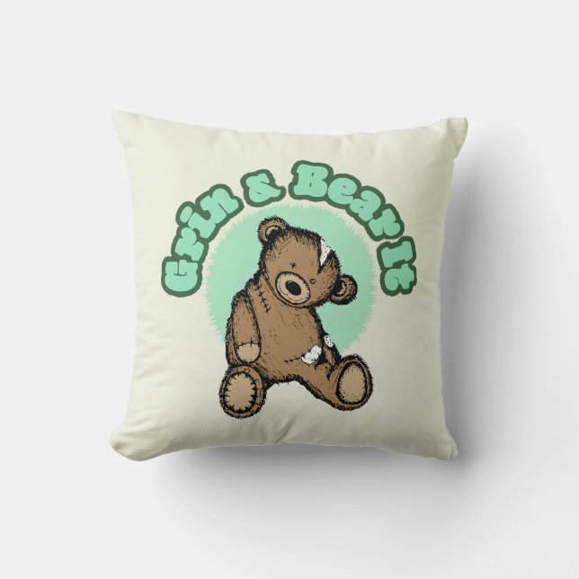 Grin & Bear It Kissen (Vorderseite)