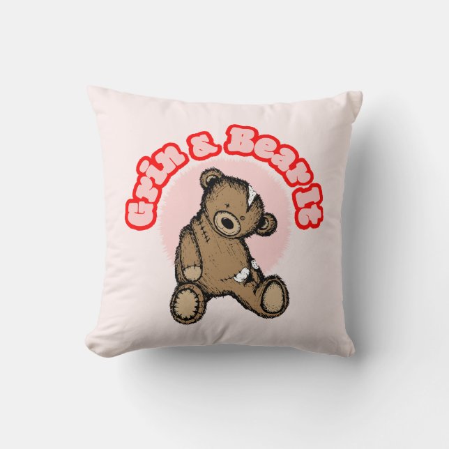 Grin & Bear It Kissen (Vorderseite)