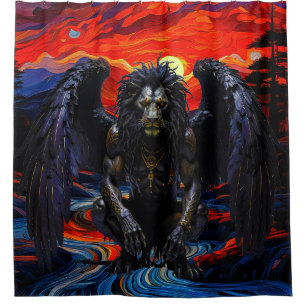 Grin Protocol 80x60 Rasta-Greif 002 Duschvorhang