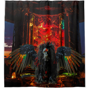 Grin Protocol 80x60 Rasta-Greif 003 Duschvorhang