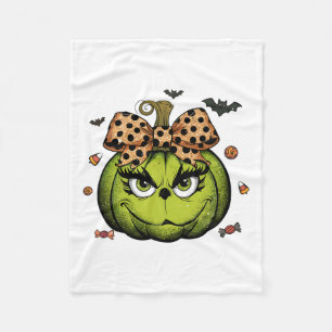 Grinc Pumpkin Coquette Pumpkin Halloween Spooky Se Fleecedecke