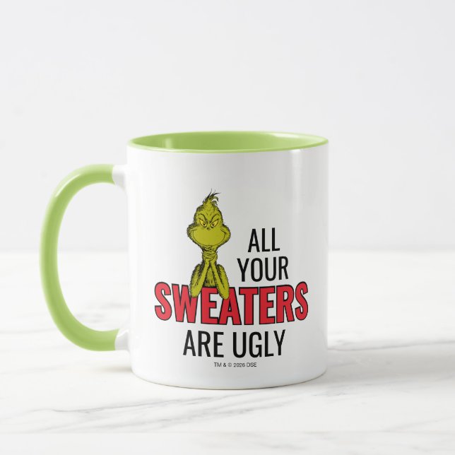 Grinch | Alle deine Pullover sind hässlich Tasse (Links)