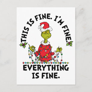 Grinch   Alles ist in Ordnung Feiertagspostkarte