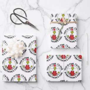 Grinch Alles ist in Ordnung Geschenkpapier Set