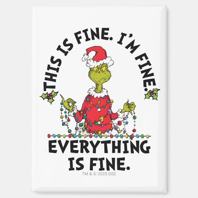 Grinch | Alles ist in Ordnung Magnet (Vorderseite)