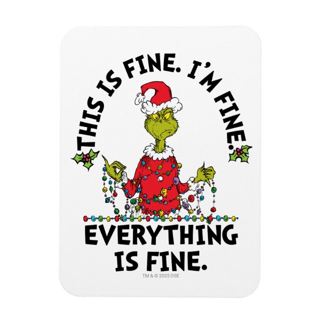 Grinch | Alles ist in Ordnung Magnet (Vertikal)