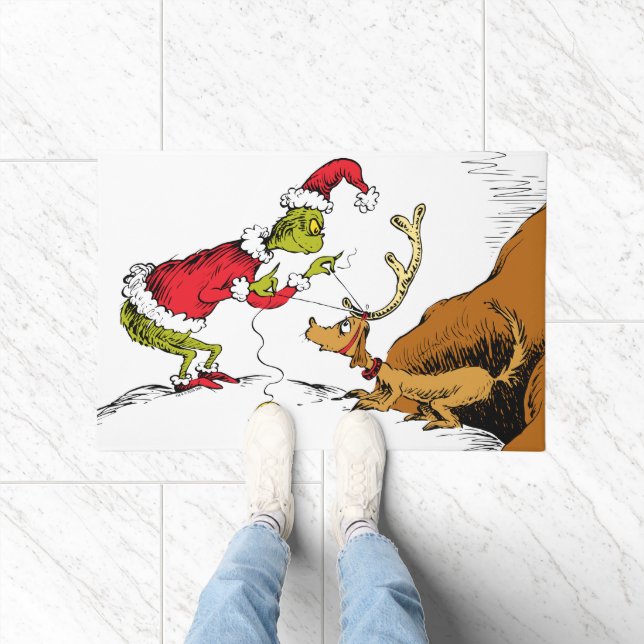 Grinch bereitet Max den Rentier vor Fußmatte (Indoor)
