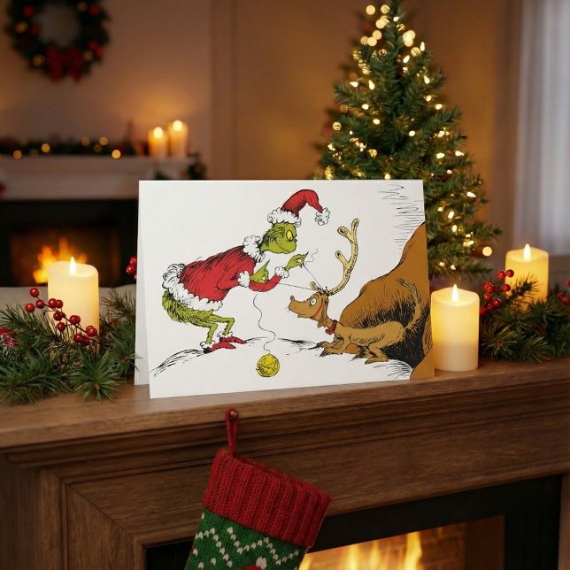 Grinch bereitet Max den Rentier vor Karte (Von Creator hochgeladen)