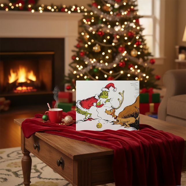 Grinch bereitet Max den Rentier vor Postkarte (Von Creator hochgeladen)