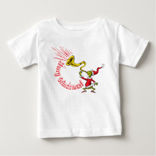 Grinch bläst das fröhliche Grinchmas-Horn Baby T-shirt