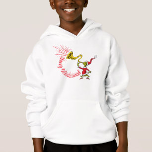 Grinch bläst das lustige Grinchmas-Horn Hoodie