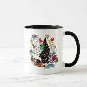 Grinch Buntes Weihnachtsgrafik Tasse