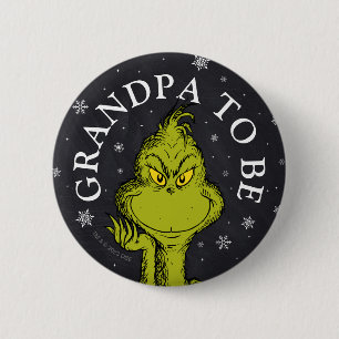 Grinch Chalkboard Babydusche   Großvater Button