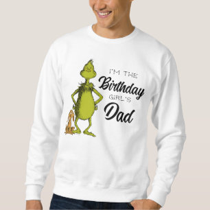 Grinch Chalkboard Birthday Girl's Vater Sweatshirt