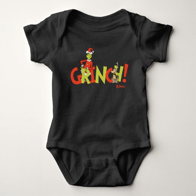 Grinch! Character Logo Graphic Baby Strampler (Vorderseite)