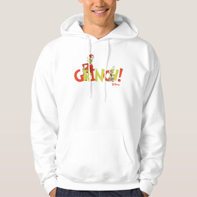 Grinch! Charakter-Logo-Grafik Hoodie (Vorderseite)