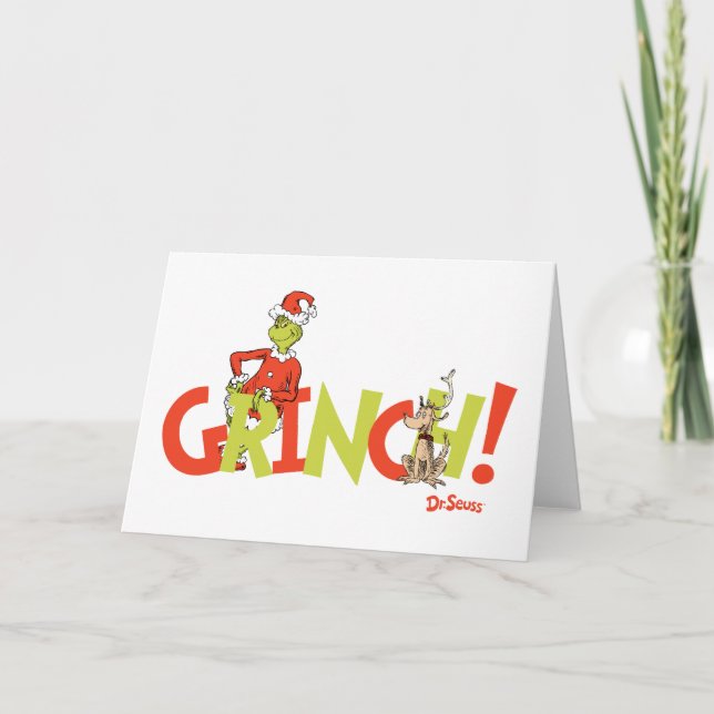 Grinch! Charakter-Logo-Grafik Karte (Vorderseite)