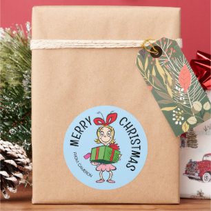 Grinch Cindy-Lou Who Weihnachtsgeschenk Runder Aufkleber