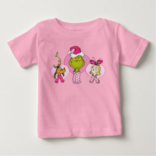 Grinch-Crew in rosa Valentinsporträt Baby T-shirt