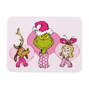 Grinch-Crew in Rosa Valentinsporträt Magnet