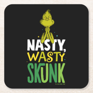 Grinch Ekelhafter Dreckfink Stinktier Rechteckiger Pappuntersetzer
