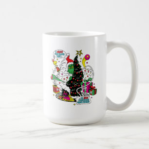 Grinch farbenfrohe Weihnachtsgrafik Kaffeetasse