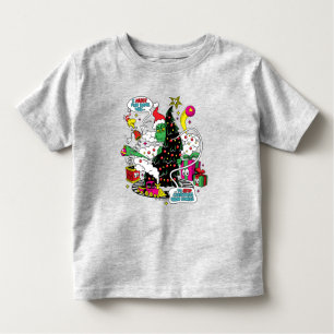 Grinch farbenfrohe Weihnachtsgrafik Kleinkind T-shirt