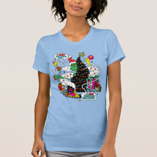 Grinch farbenfrohe Weihnachtsgrafik T-Shirt
