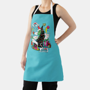 Grinch Farbige Weihnachtsgrafik Schürze