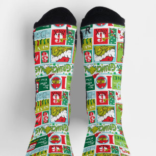 Grinch Frohe Grinchmas Muster Socken