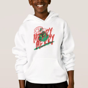 Grinch Fröhliches Grunge-Grafik Hoodie