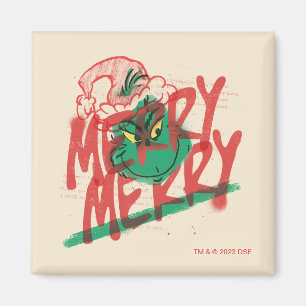 Grinch Fröhliches Grunge-Grafik Magnet