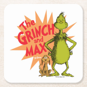 Grinch Grinch & Max Sternenexplosion Rechteckiger Pappuntersetzer
