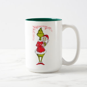 Grinch hält Cindy Lou Who fest Zweifarbige Tasse
