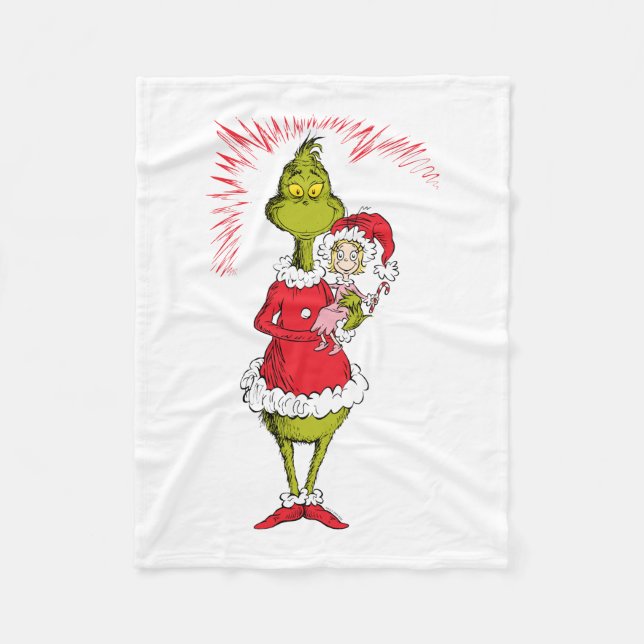 Grinch hält Cindy Lou Who Fleecedecke (Vorderseite)