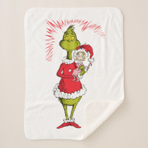 Grinch hält Cindy Lou Who Sherpadecke