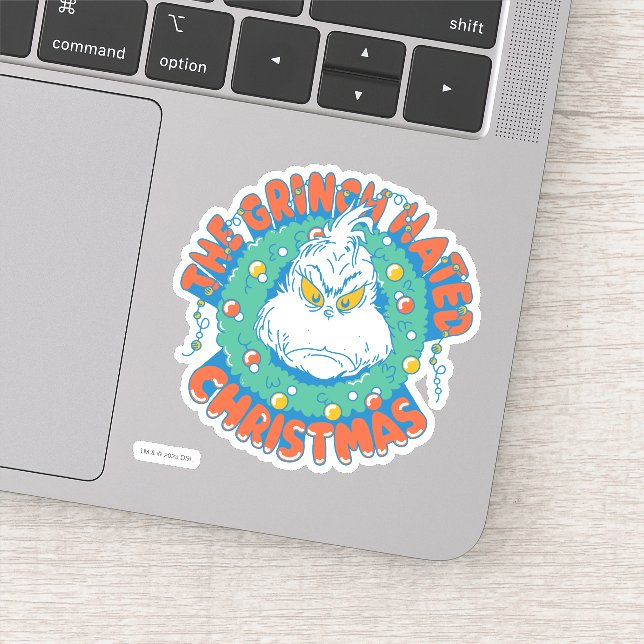 Grinch hasste Weihnachten Aufkleber (Detail)