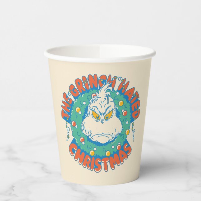 Grinch hasste Weihnachten Pappbecher (Links)