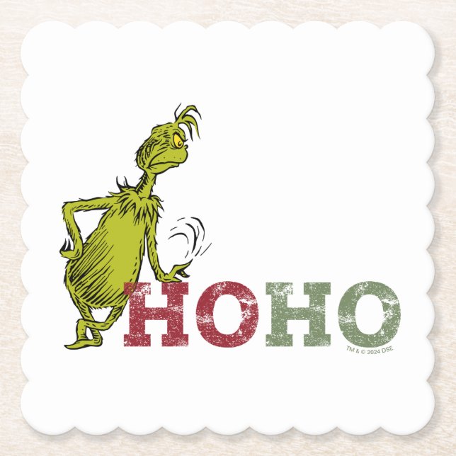 Grinch | Ho Ho Ho Untersetzer (Vorderseite)