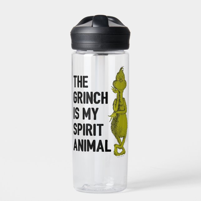 Grinch ist mein Spirit Animal Trinkflasche (Vorderseite)