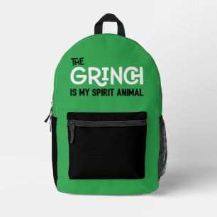 Grinch ist mein Spirit Animal Zitat Bedruckter Rucksack