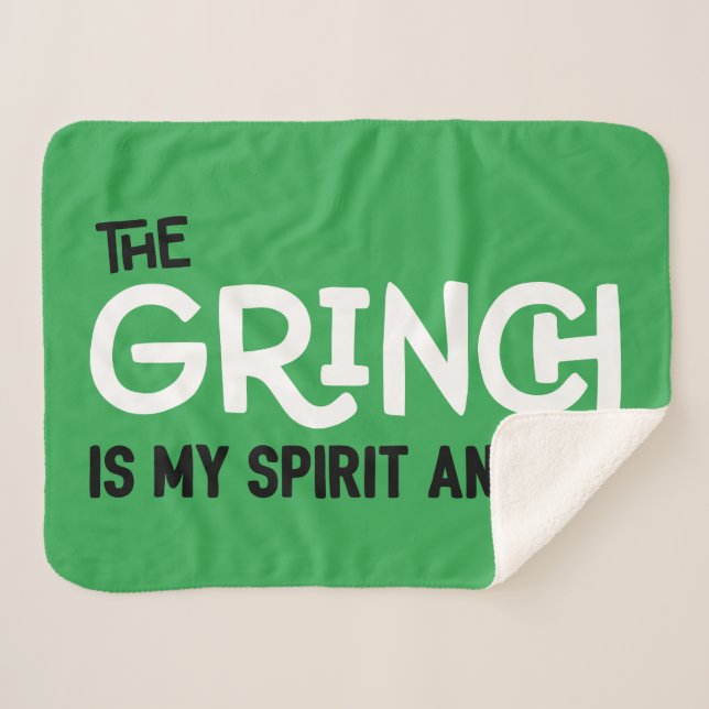 Grinch ist mein Spirit Animal Zitat Sherpadecke (Vorderseite (Horizontal))