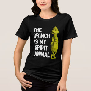 Grinch ist mein spirituelles Tier T-Shirt Zitat Tri-Blend Shirt