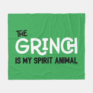 Grinch ist mein spirituelles Tier Zitat Fleecedecke