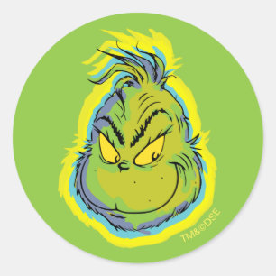 Grinch   Lustig Entschuldigung ich war spät ich wo Runder Aufkleber