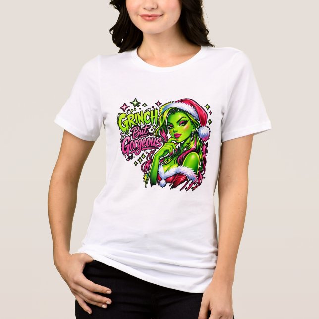 Grinch mais magnifique – T-shirt femme Neon Pop Tri-Blend Shirt (Vorderseite)