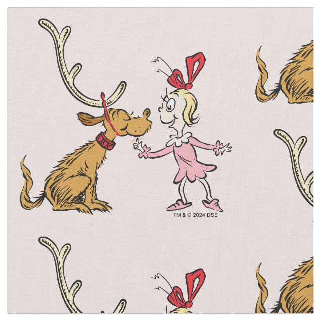 Grinch | Max & Cindy Lou Who Stoff (Nahaufnahme)