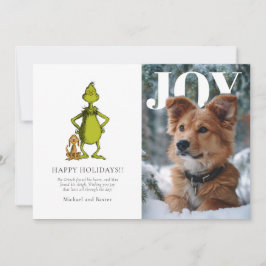 Grinch & Max Personalized Photo Holiday Card Feiertagskarte